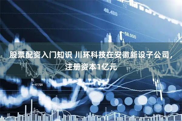 股票配资入门知识 川环科技在安徽新设子公司，注册资本1亿元