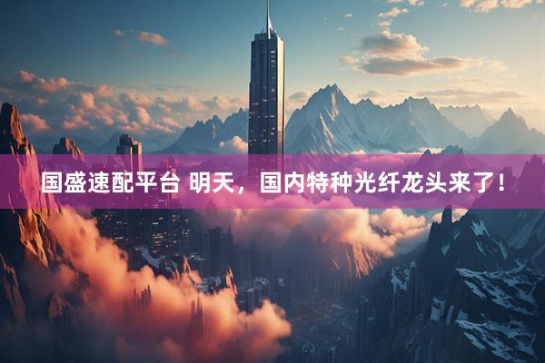 国盛速配平台 明天，国内特种光纤龙头来了！
